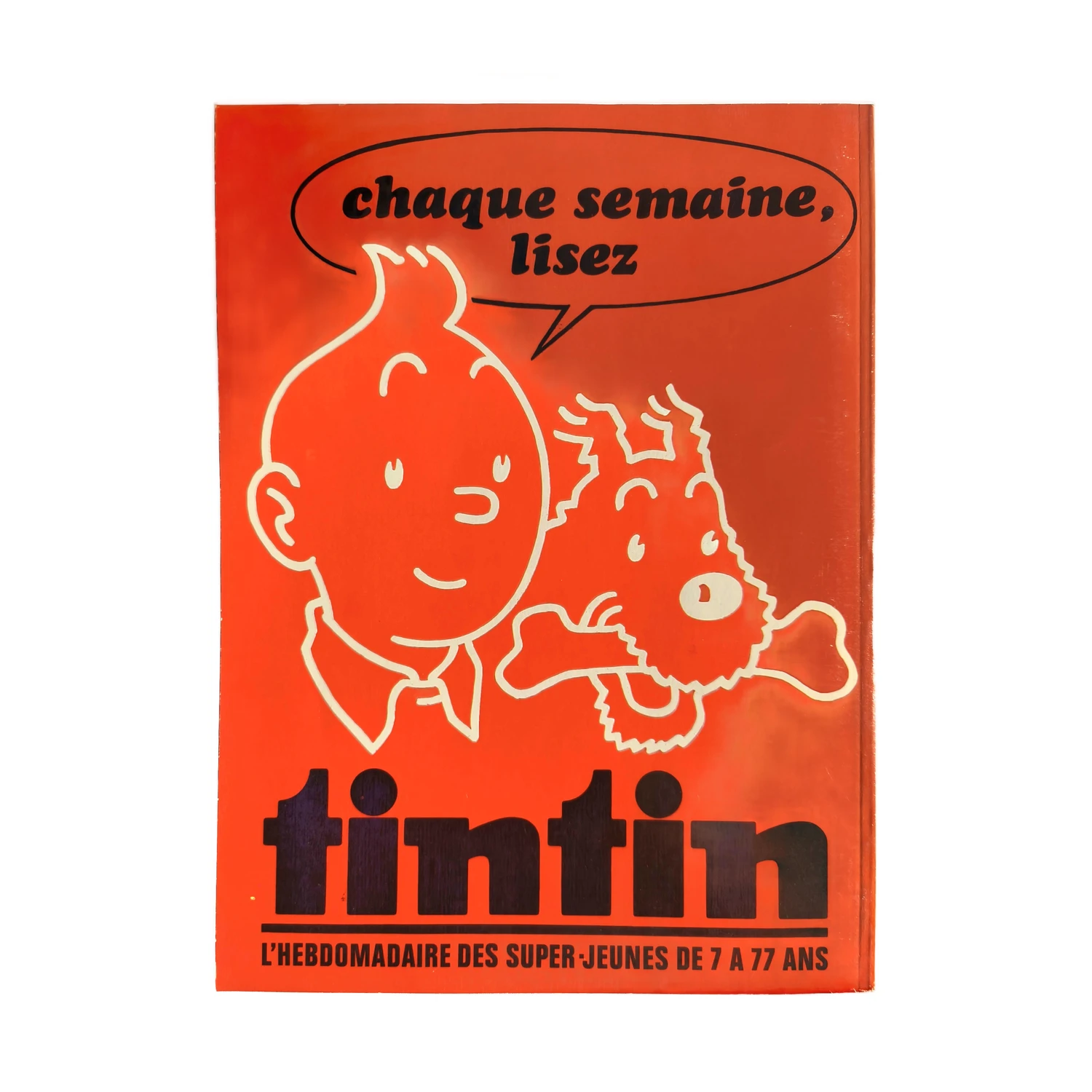 Quatrième de couverture rouge avec Tintin et Milou