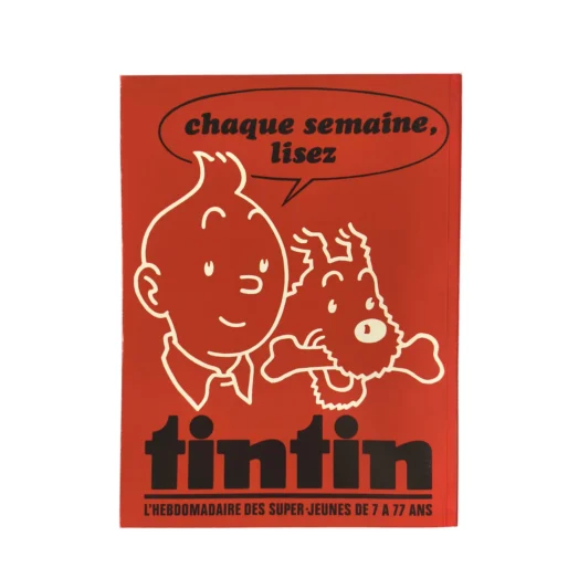 Quatrième de couverture de la BD avec Tintin et Milou