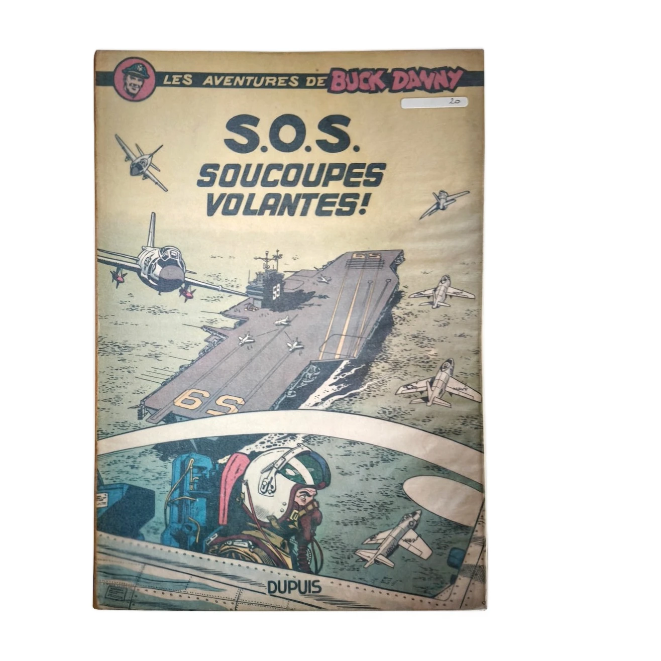 Couverture de la BD Buck Danny S.O.S. Soucoupes Volantes Édition Originale 1959