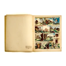 Quatrième de plat jaune avec publicité pour le Journal Tintin