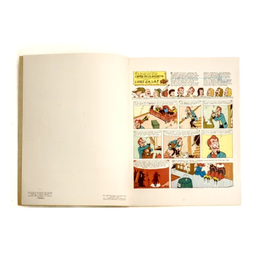 Quatrième de plat de la BD Chick Bill avec publicité pour le journal Tintin