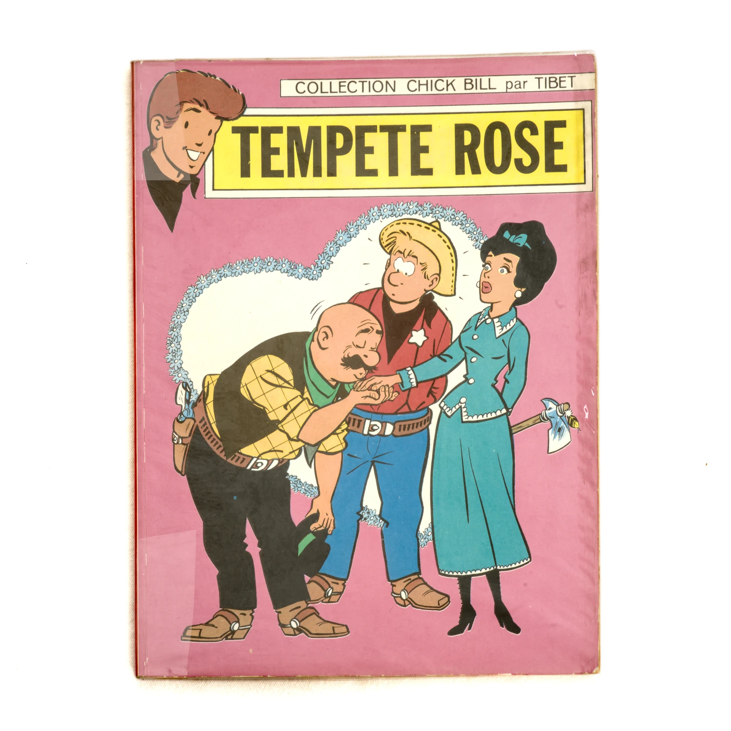 Couverture de la BD Chick Bill Tempête Rose par Tibet