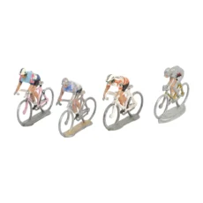 Lot de 4 figurines de cyclistes tour de France en plomb