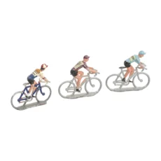 3 figurines de cyclistes tour de France en plomb