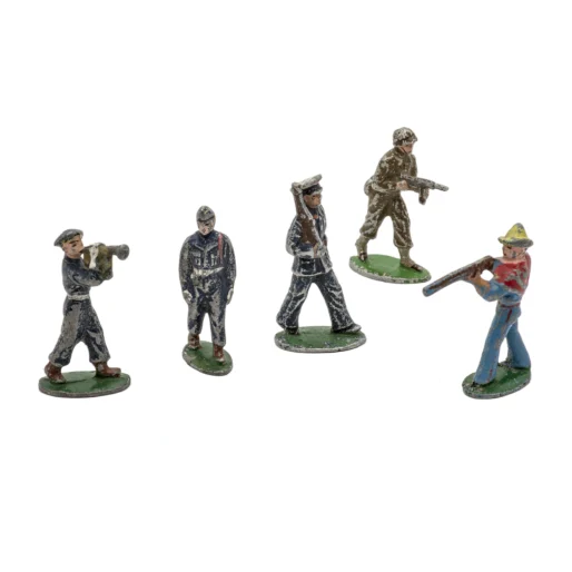 Lot de 5 figurines anciennes en plomb