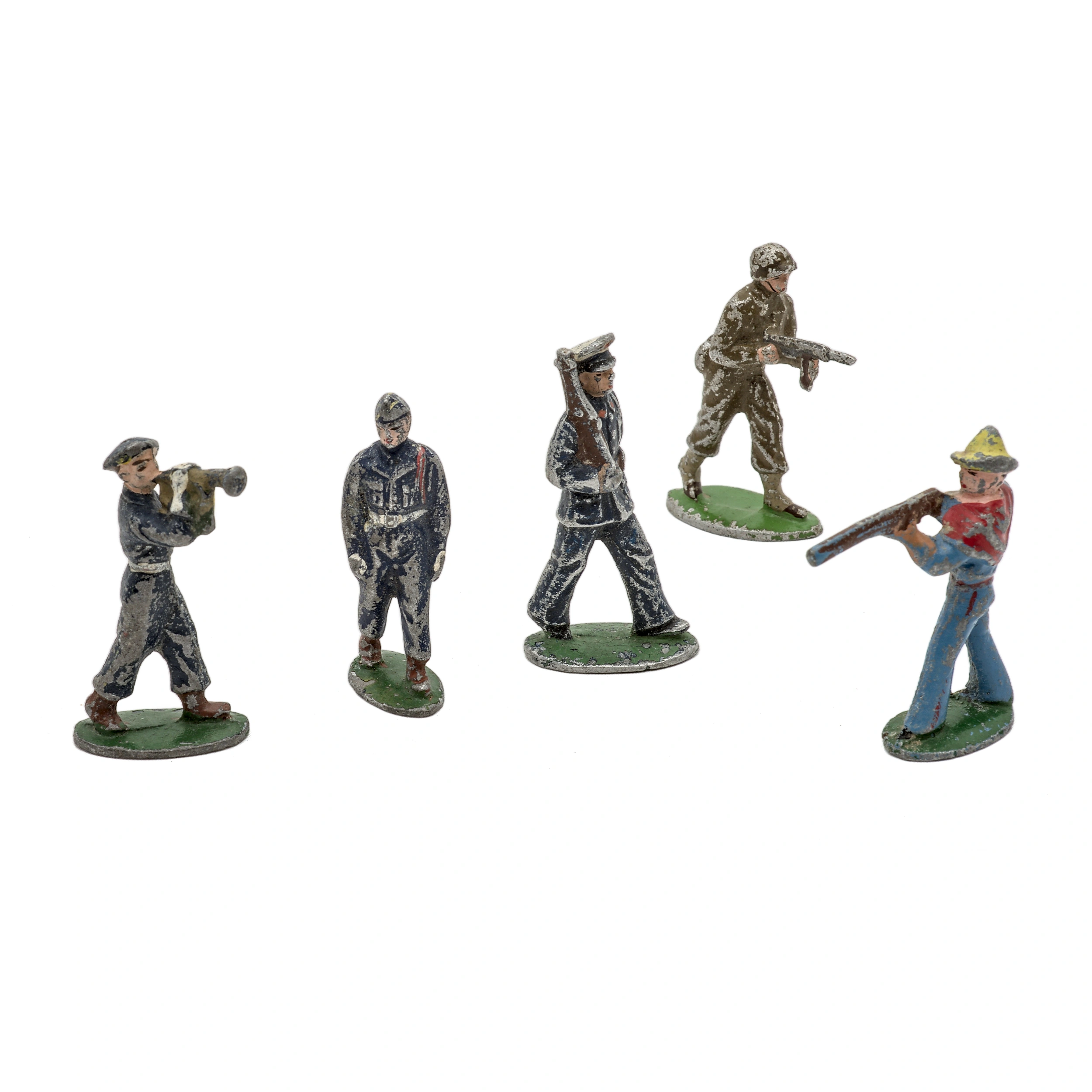 Lot de 5 figurines anciennes en plomb