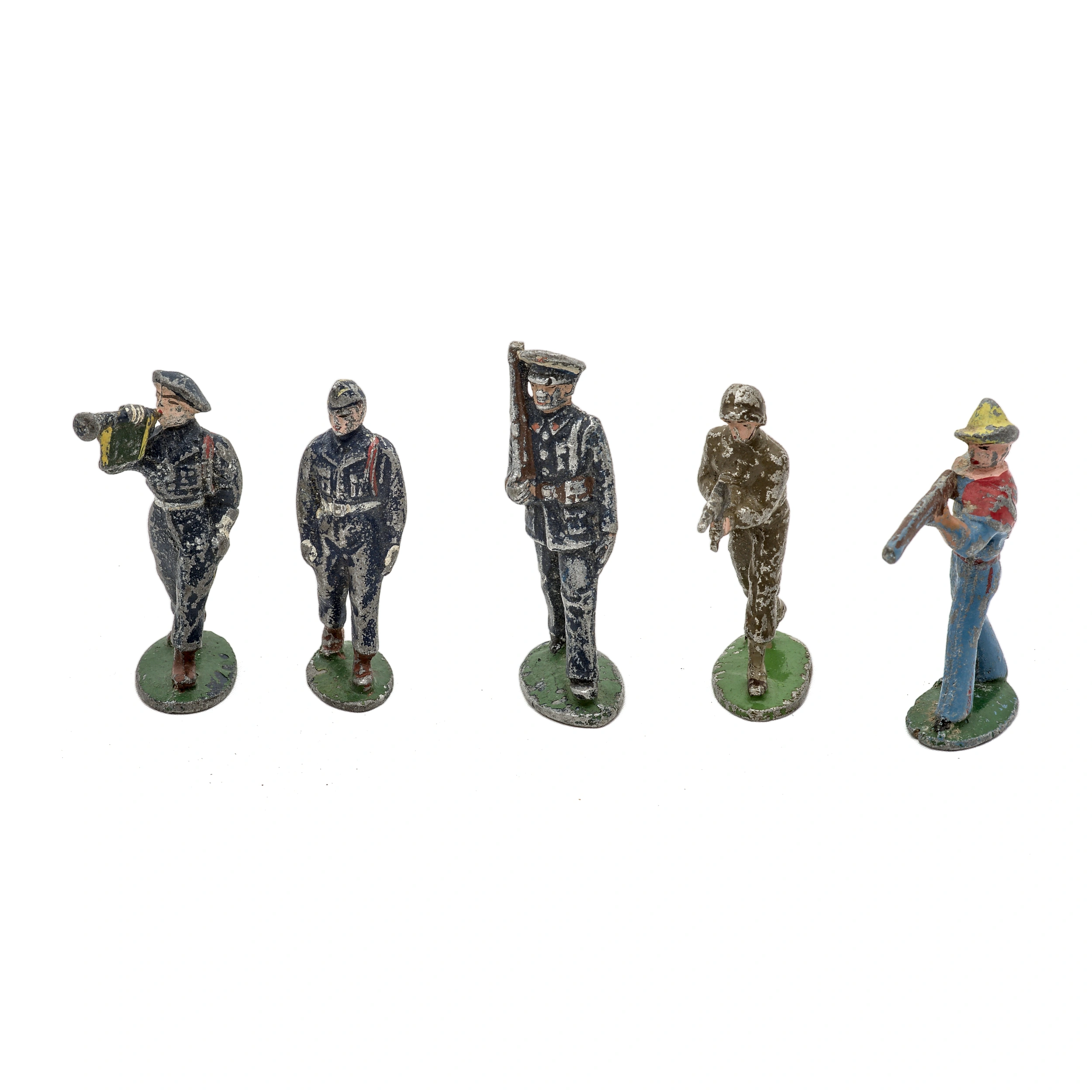 Lot de 5 figurines anciennes en plomb de devant