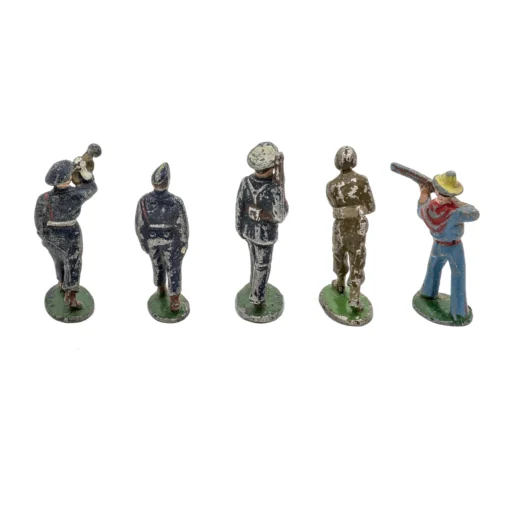 Lot de 5 figurines anciennes en plomb de dos