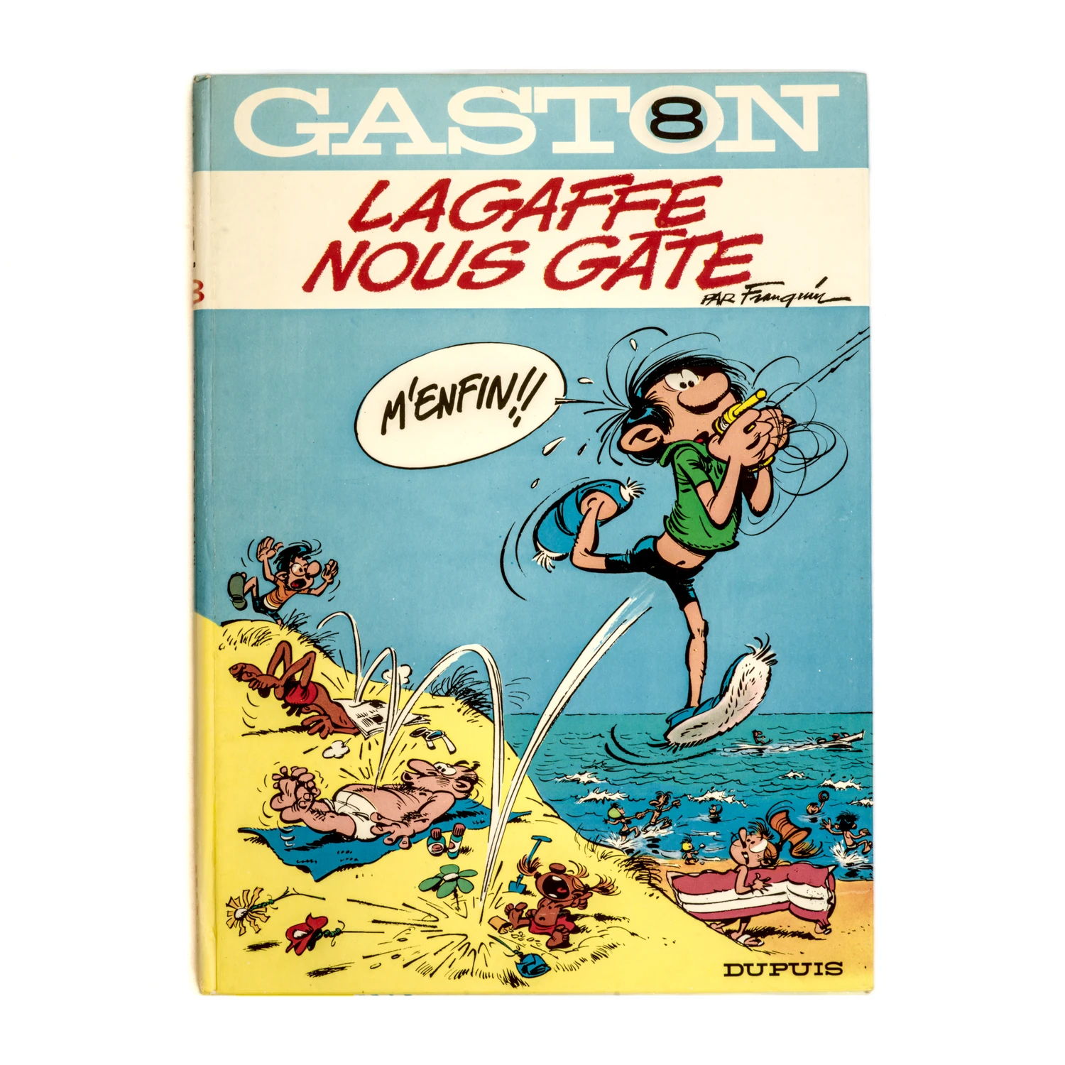 Couverture de la BD Gaston 8 Lagaffe nous gâte EO par Franquin