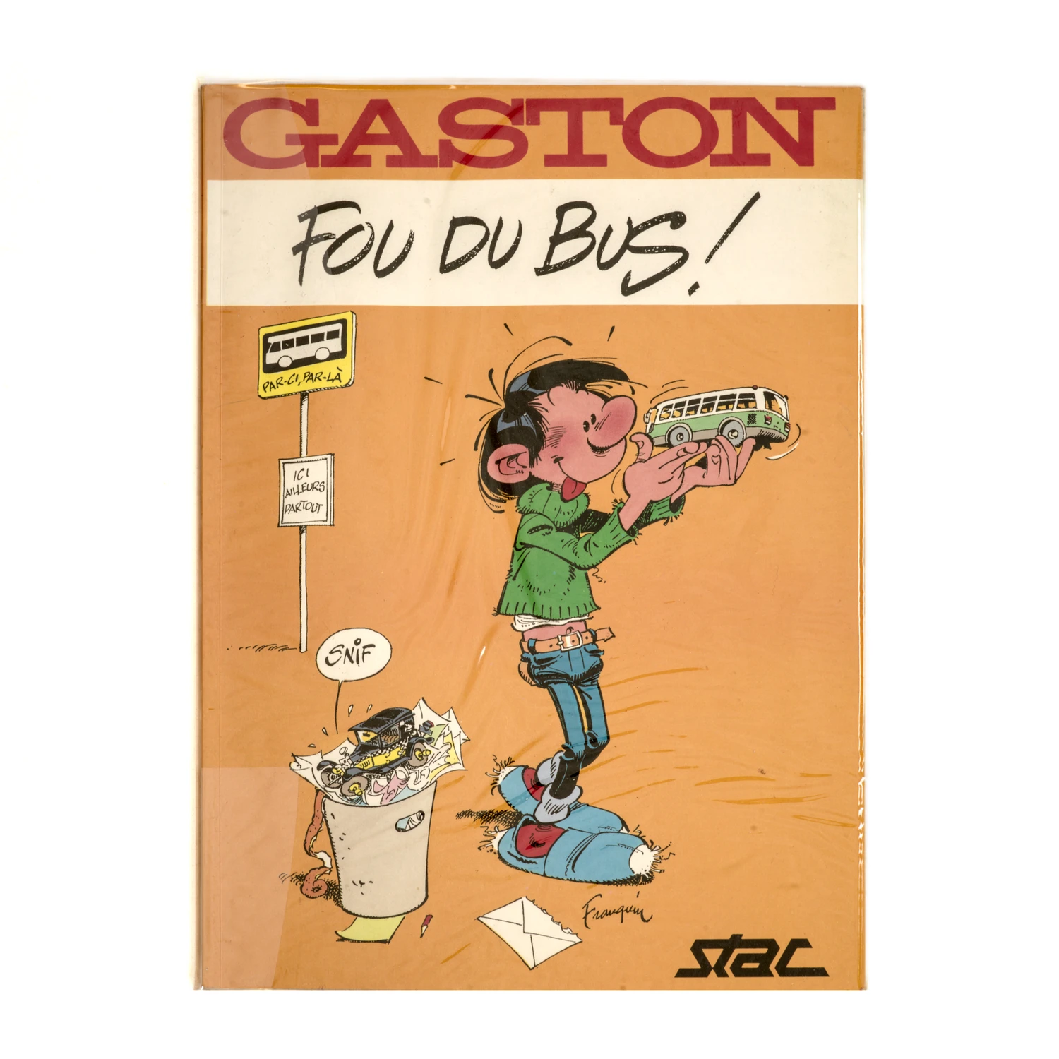 Couverture de la BD Gaston Fou du Bus par Franquin