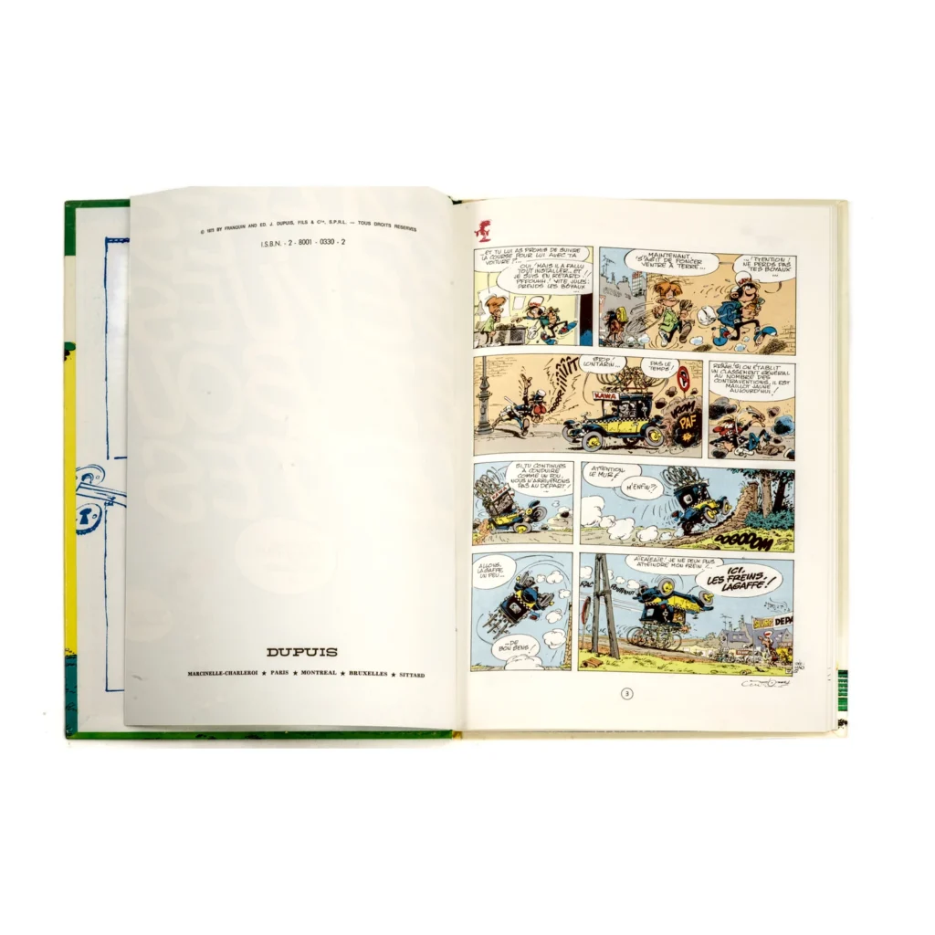 4ème plat de la BD Gaston Lagaffe Tome 11 confirmant l'Édition Originale avec le dernier ballon numéroté 11