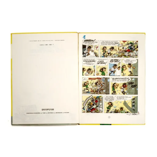 Page de garde et première planche de la bande dessinée Gaston Lagaffe Tome 12