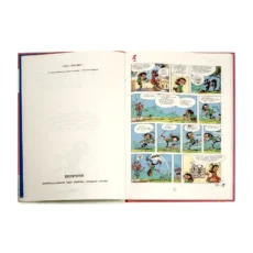 Page intérieure et page de garde de la BD Gaston Lagaffe Tome 13 avec mention du dépôt légal