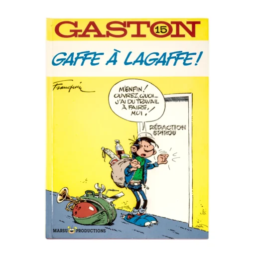 Couverture de la bande dessinée Gaston Lagaffe Tome 15 Gaffe à Lagaffe Édition Originale