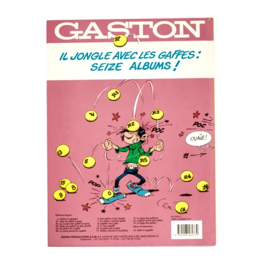 4ème plat de l'album Gaston Lagaffe Tome 15 confirmant l'Édition Originale