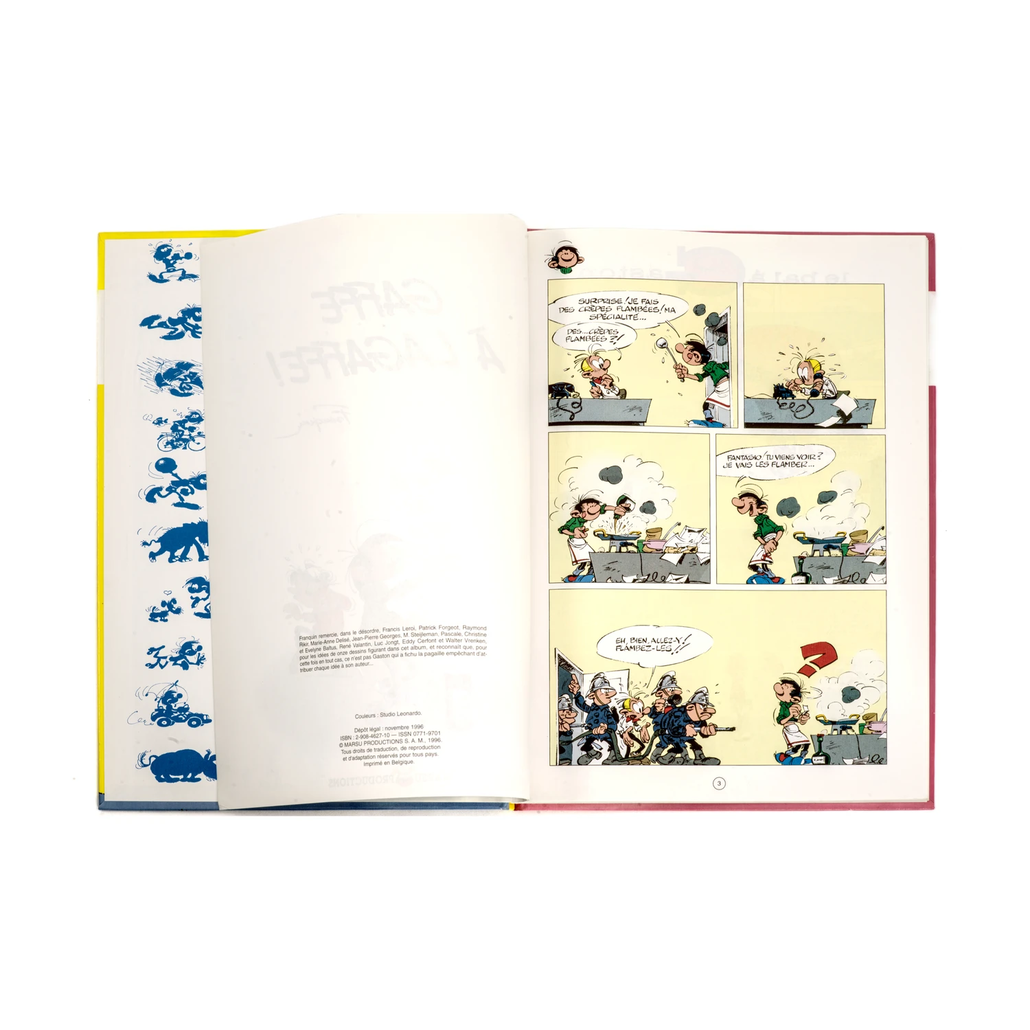 Page de garde avec dépôt légal de novembre 1996 pour Gaston Lagaffe Tome 15