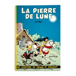 Couverture de la bande dessinée Johan et Pirlouit La Pierre de Lune par Peyo