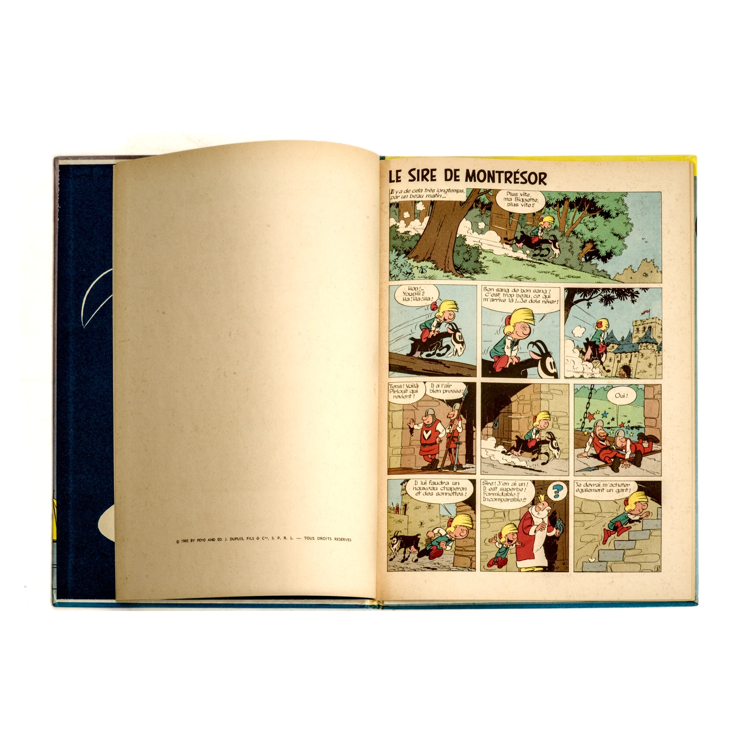 4ème plat de la BD Johan et Pirlouit listant les albums jusqu
