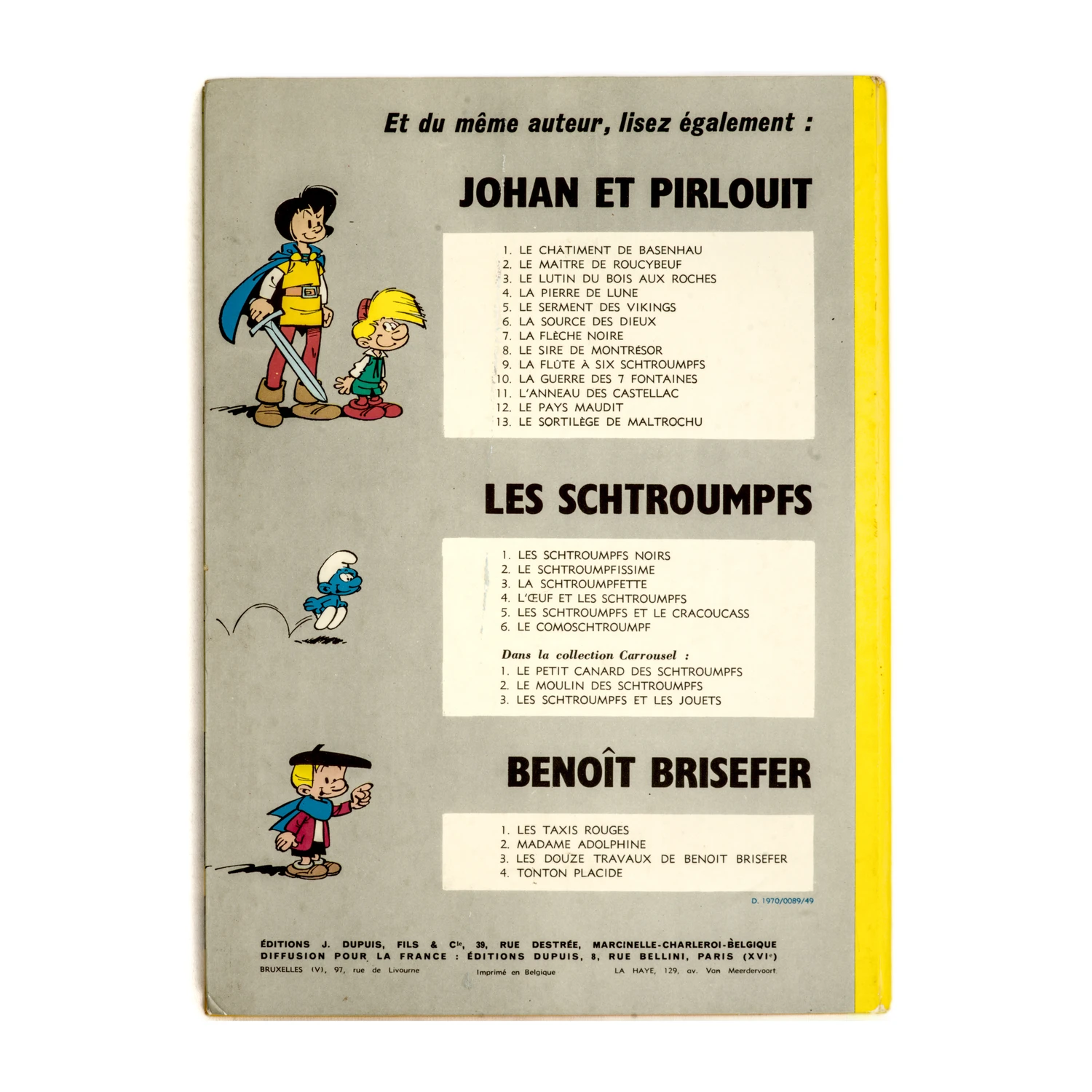 4ème plat de la BD Johan et Pirlouit Le Sortilège de Maltrochu confirmant l
