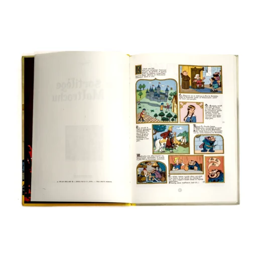 Page intérieure de la BD Johan et Pirlouit Le Sortilège de Maltrochu avec copyright 1970