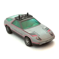 Voiture Joustra Porsche 928 argentée vue de trois quarts avant