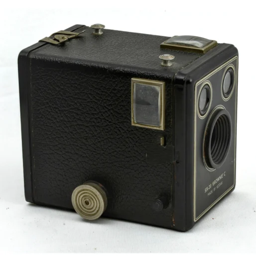 Appareil photo Kodak Brownie C vintage profil et viseurs