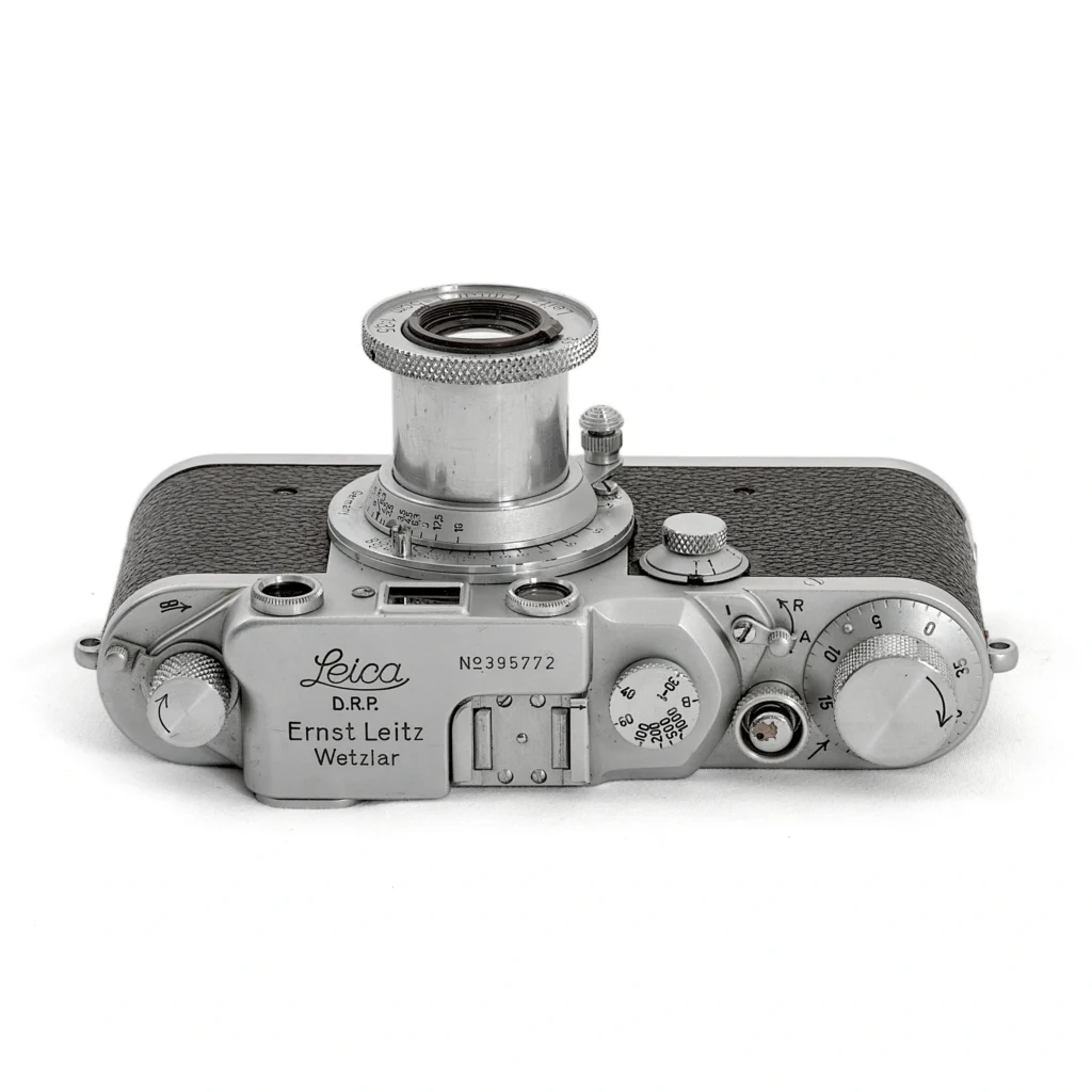 Leica IIIc de dessus + objectif Leitz Elmar 5cm f/3.5