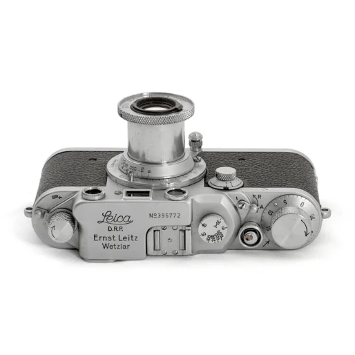 Leica IIIc de dessus + objectif Leitz Elmar 5cm f/3.5