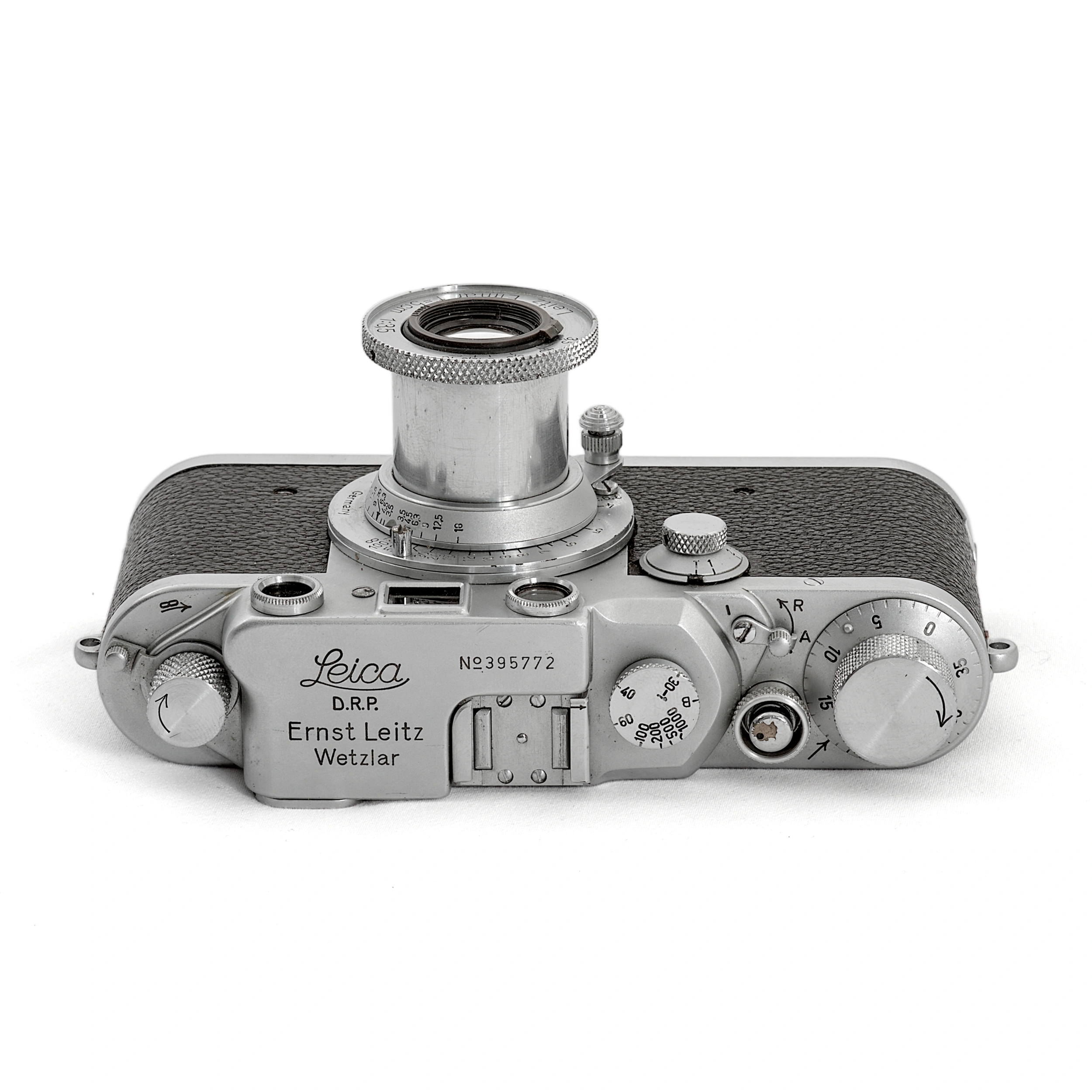 Leica IIIc de dessus + objectif Leitz Elmar 5cm f/3.5