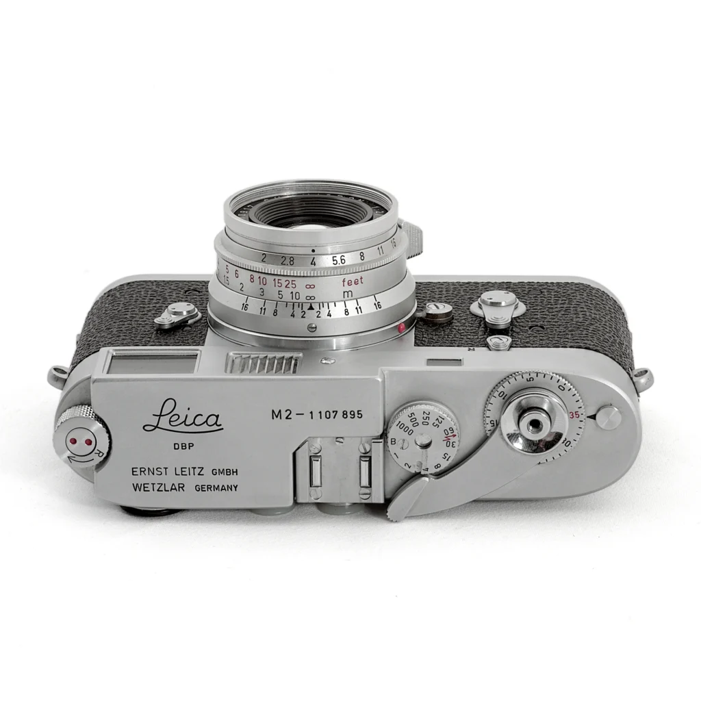 Leica M2 & Objectif Leitz Summicron 35mm f/2 - vue de dessus