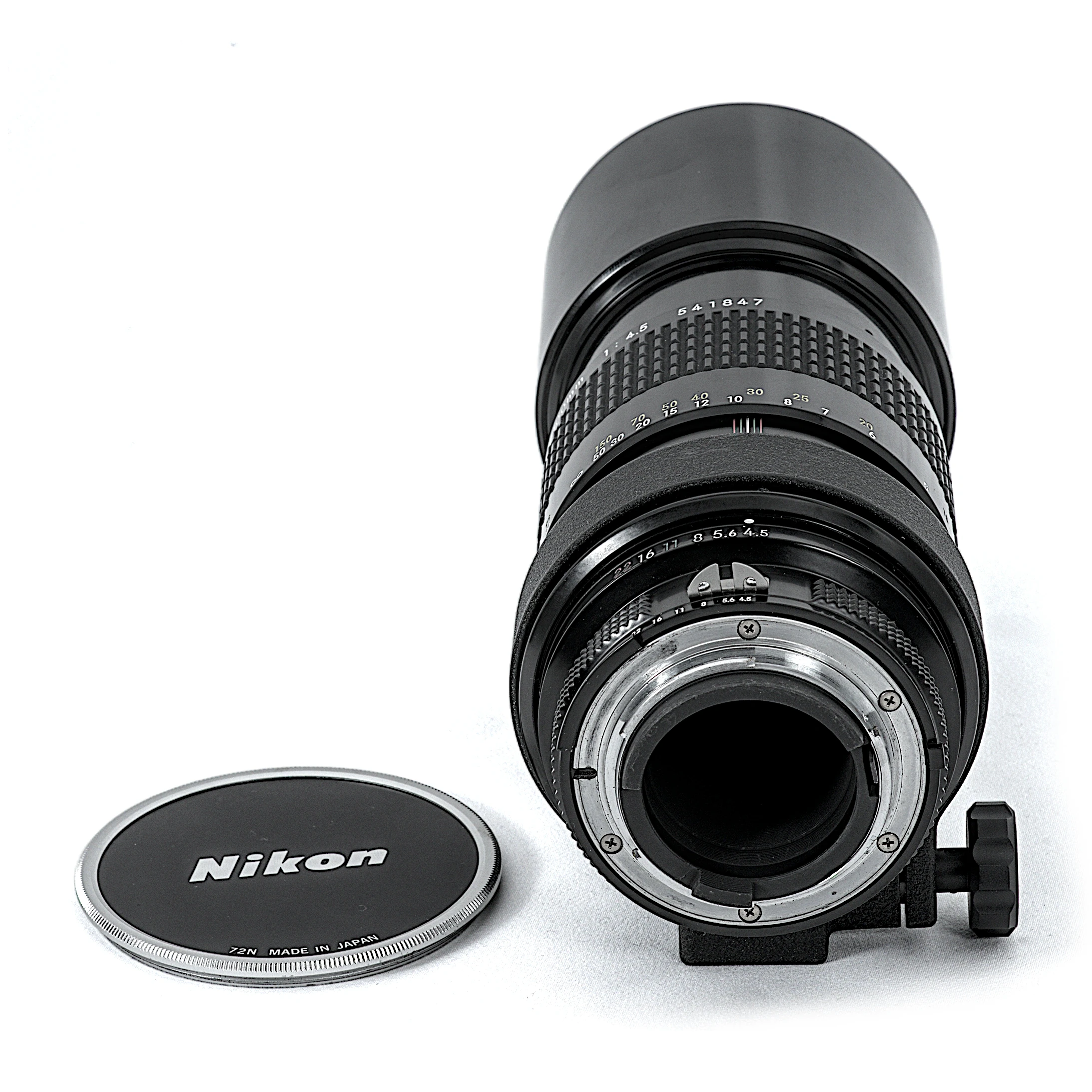 Objectif Nikon AI Nikkor 300mm f/4.5 vue derrière