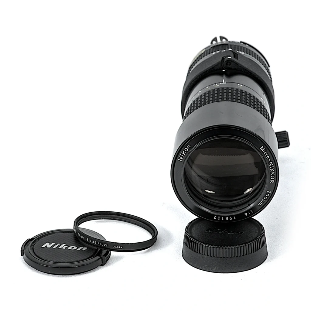 Objectif Nikon Micro-Nikkor 200mm f/4 IF AI-S vue face