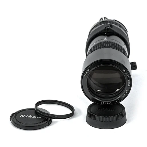 Objectif Nikon Micro-Nikkor 200mm f/4 IF AI-S vue face