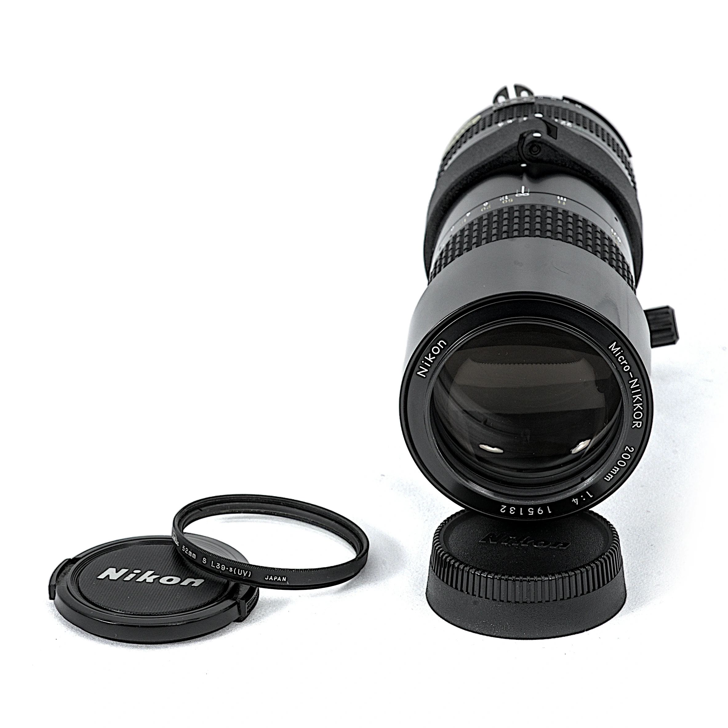 Objectif Nikon Micro-Nikkor 200mm f/4 IF AI-S vue face