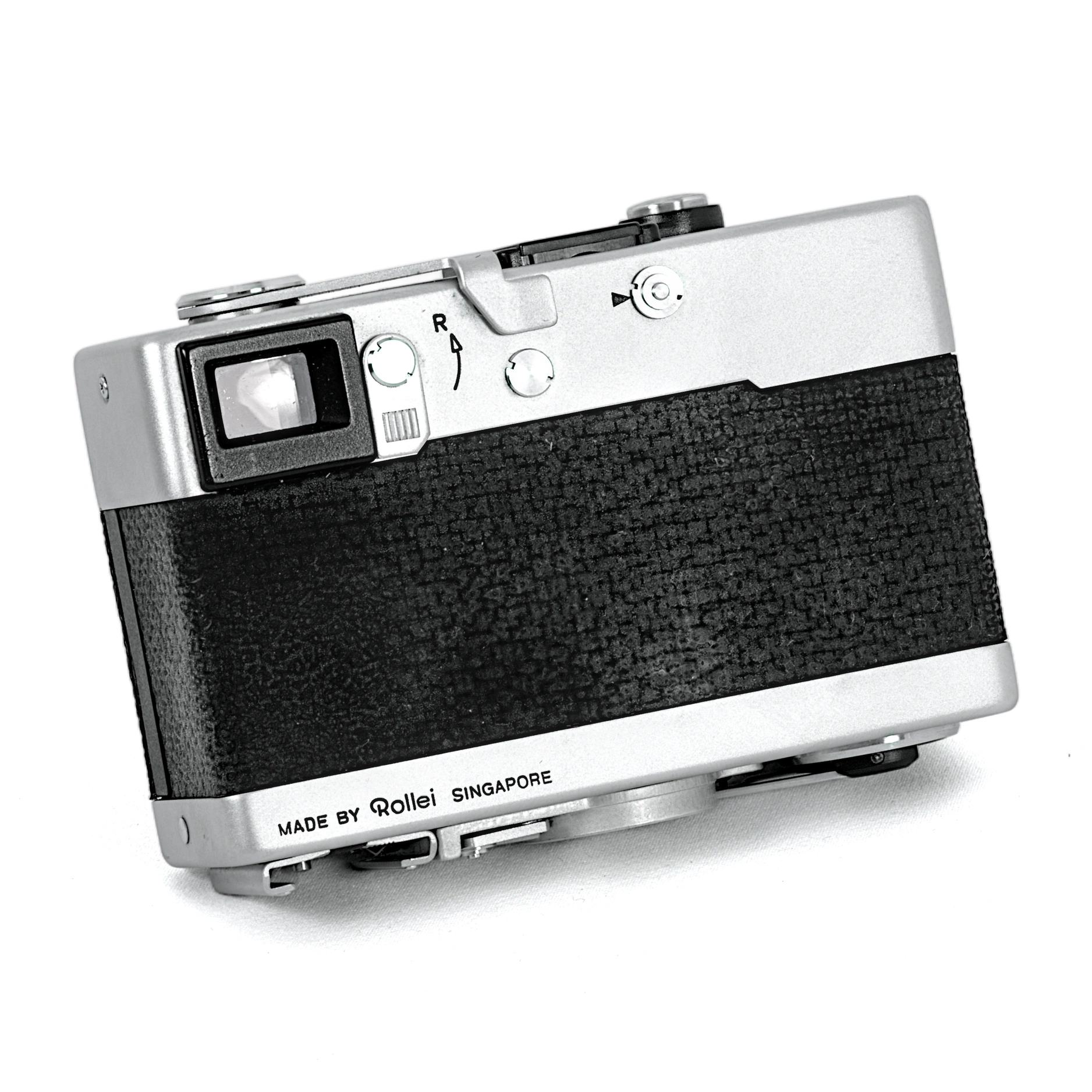 Appareil photo Rollei 35 SE argenté vue arrière