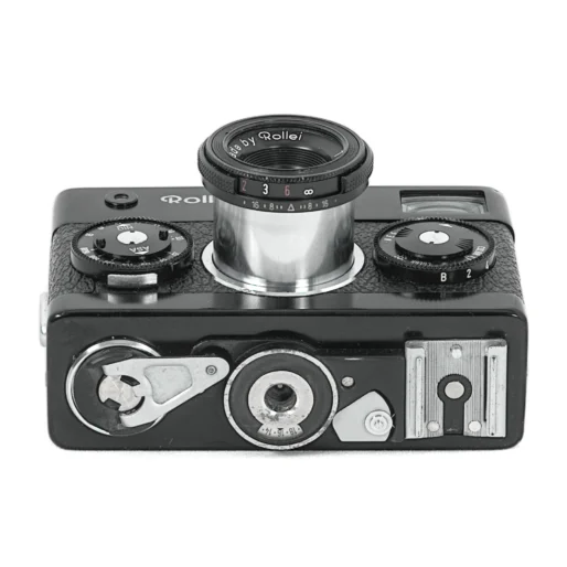 Appareil photo argentique Rollei 35 T noir - dessus