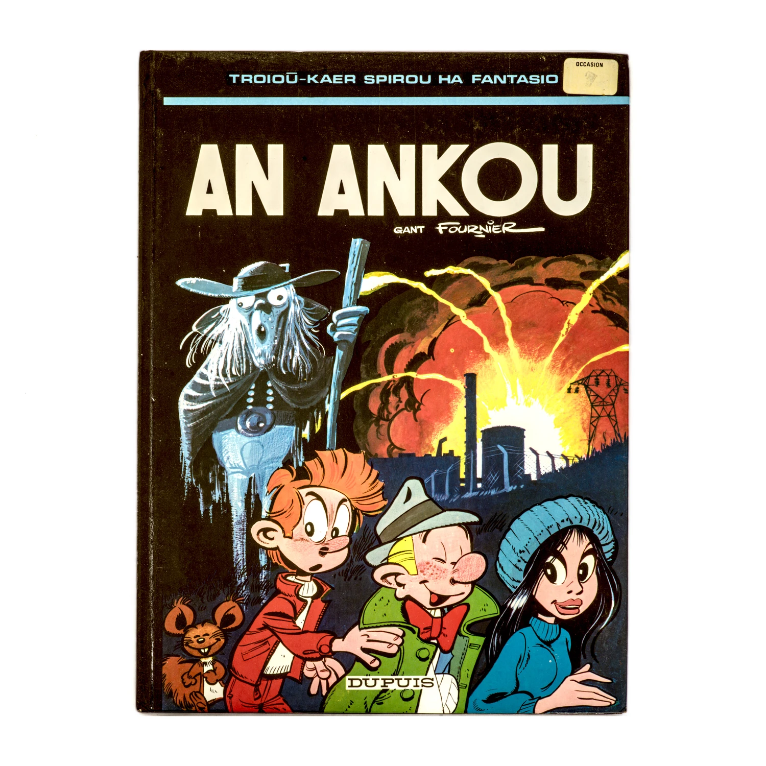 Couverture de la BD Spirou et Fantasio An Ankou en breton par Fournier