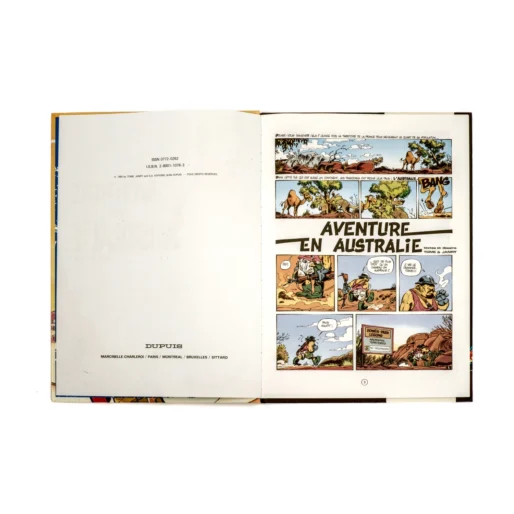 Page de garde et première planche de la BD Spirou et Fantasio Aventure en Australie