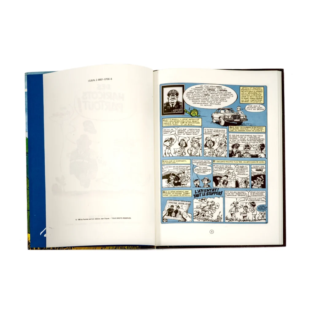 4ème plat de la BD Spirou et Fantasio N°29 confirmant l'Édition Originale avec le tome 28 en dernier paru