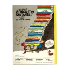 Quatrième plat de la BD Spirou et Fantasio La Mauvaise Tête listant les albums jusqu'à Du cidre pour les étoiles
