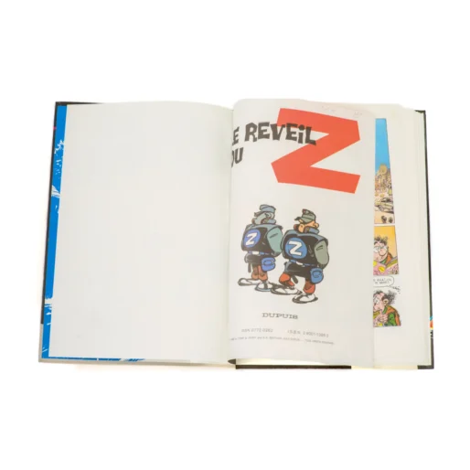 Page de titre intérieure de la BD Le Réveil du Z avec mention du dépôt légal de 1986