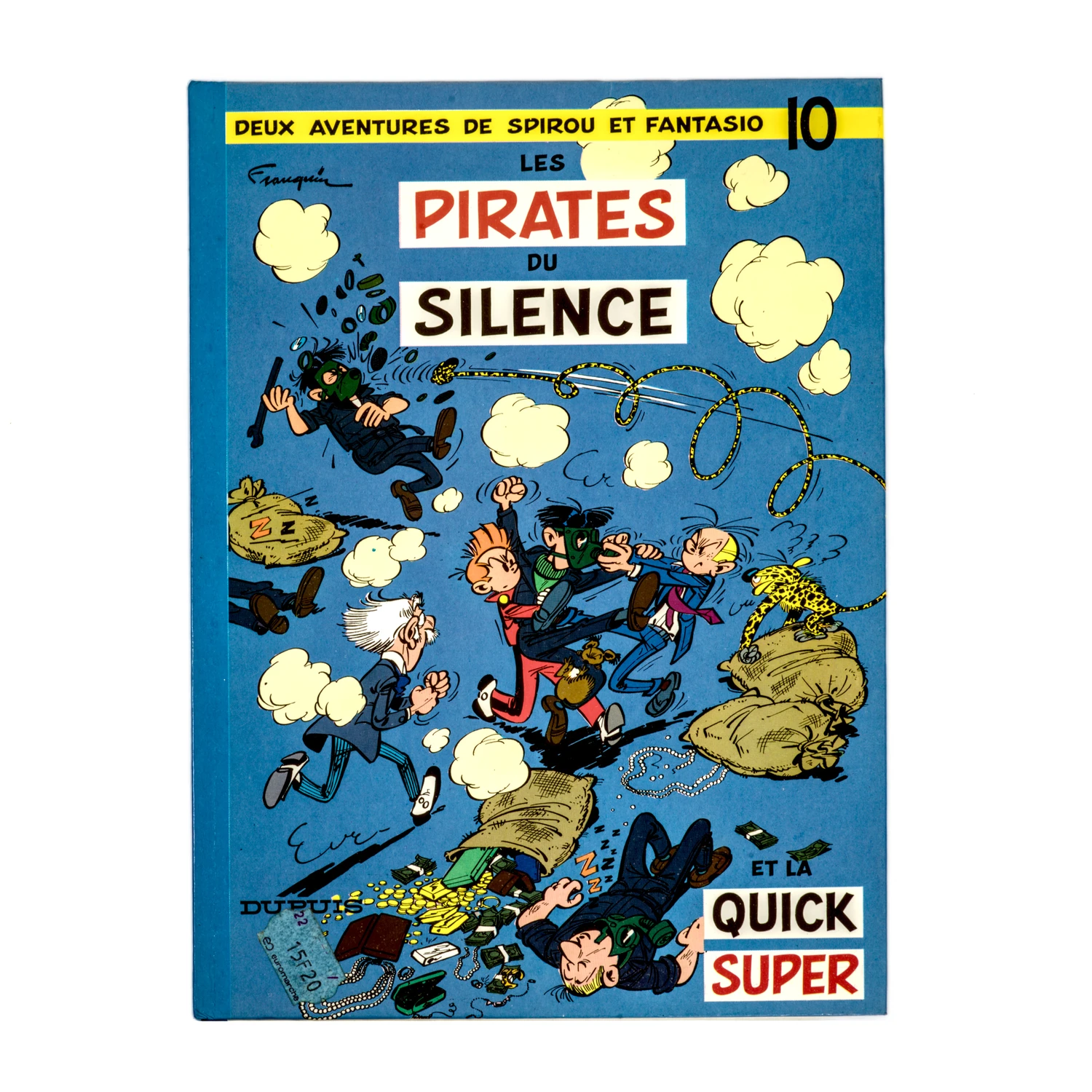 Couverture de la BD Spirou et Fantasio N°10 Les Pirates du Silence avec étiquette de prix