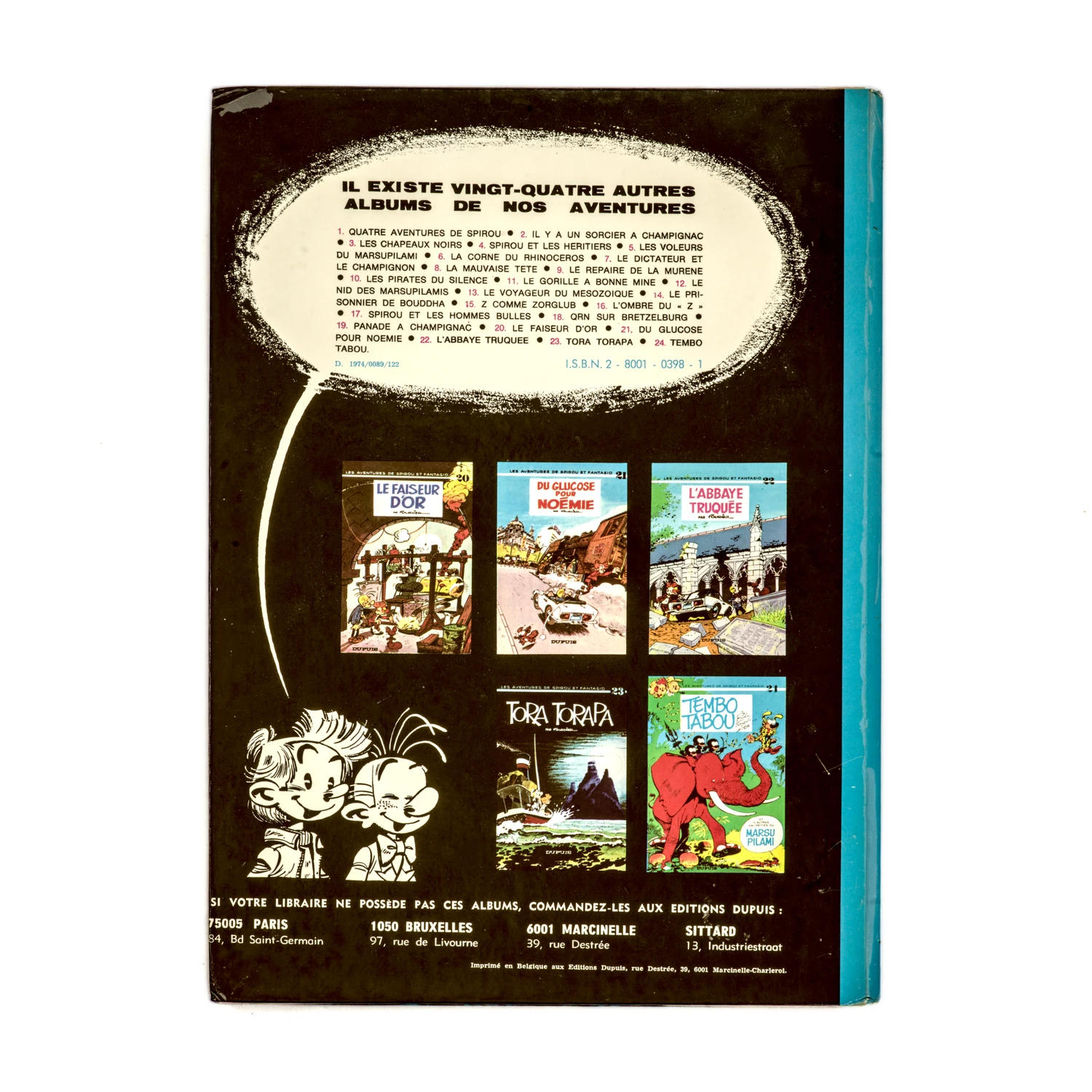 4ème plat de la BD Spirou et Fantasio N°25 attestant l