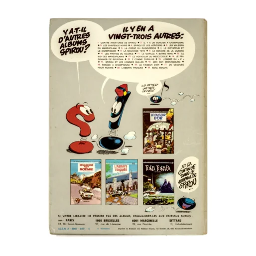 4ème plat de la BD Tembo Tabou confirmant l'Édition Originale avec la liste des 23 albums précédents