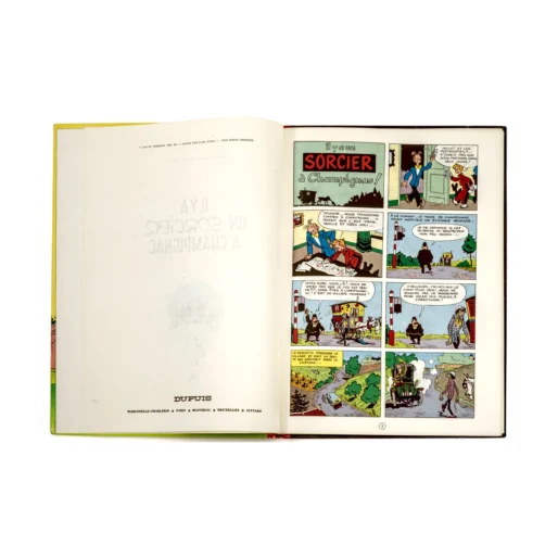 Page de garde et première planche de la BD Spirou avec mention du copyright de 1974
