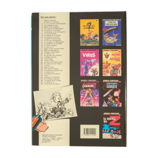 Quatrième plat de la BD Spirou et Fantasio Tome 38 confirmant l'Édition Originale avec la liste des albums