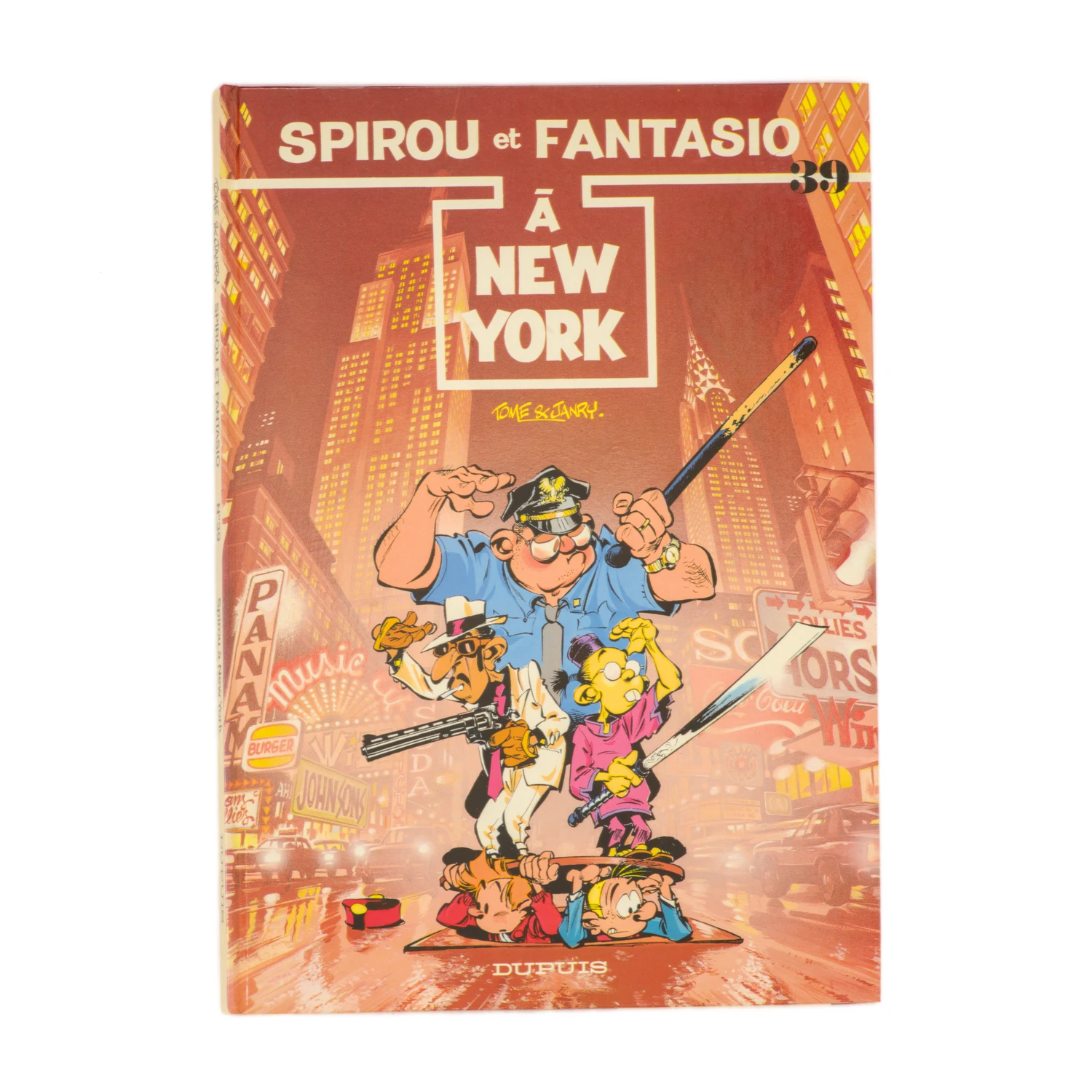 Couverture de la bande dessinée Spirou et Fantasio Tome 39 À New York par Tome et Janry