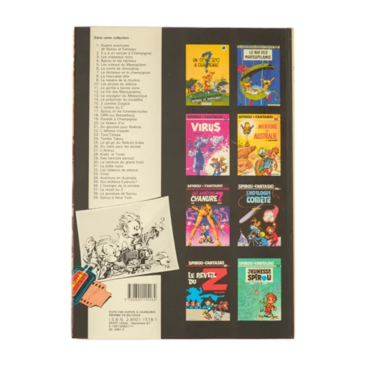 4ème plat de la BD Spirou et Fantasio Tome 39 confirmant l'Édition Originale de 1987