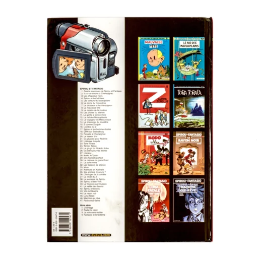 4ème plat de l'album Spirou et Fantasio tome 47 listant les titres jusqu'au 47