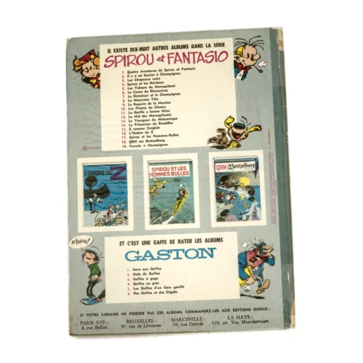 4ème plat de la BD Spirou N°19 attestant l'Édition Originale